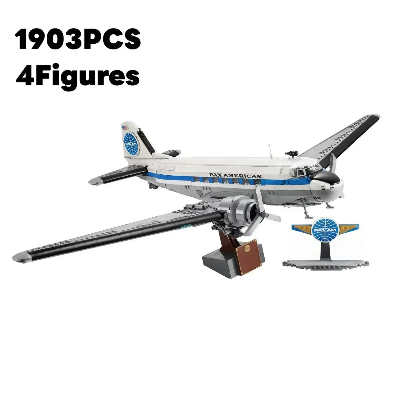 Avion Pan Am Douglas DC-3 en blocs de construction – 1903 pièces