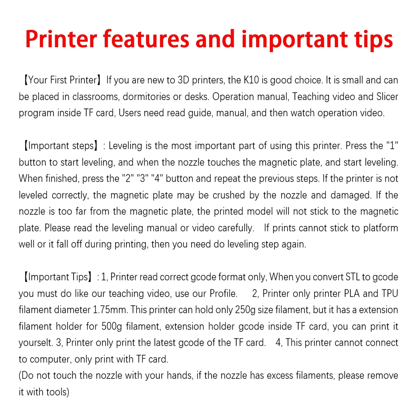 Imprimante 3D Compacte pour Débutants – Compatible PLA & TPU avec Adaptateur Inclus