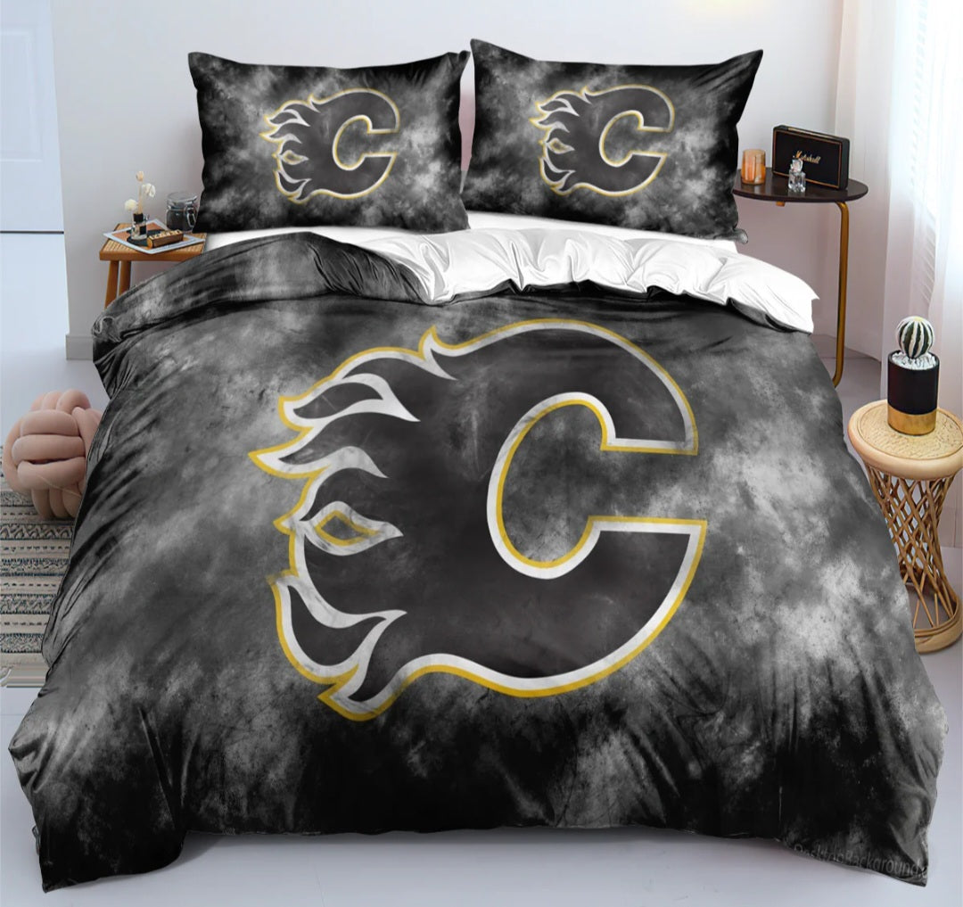 Ensemble de literie Calgary Hockey Team Duvet Cover