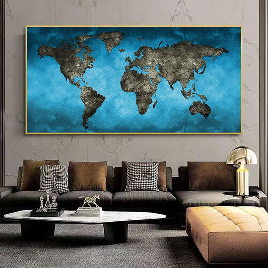 Art mural Canvas World Map HD