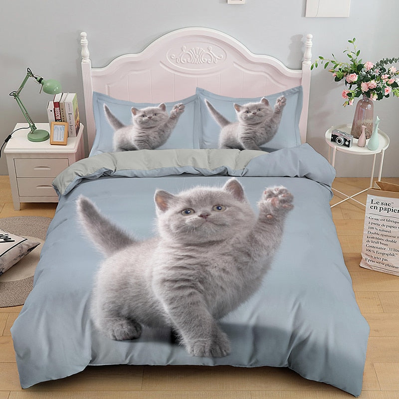 Cute Kitten Bedding Set