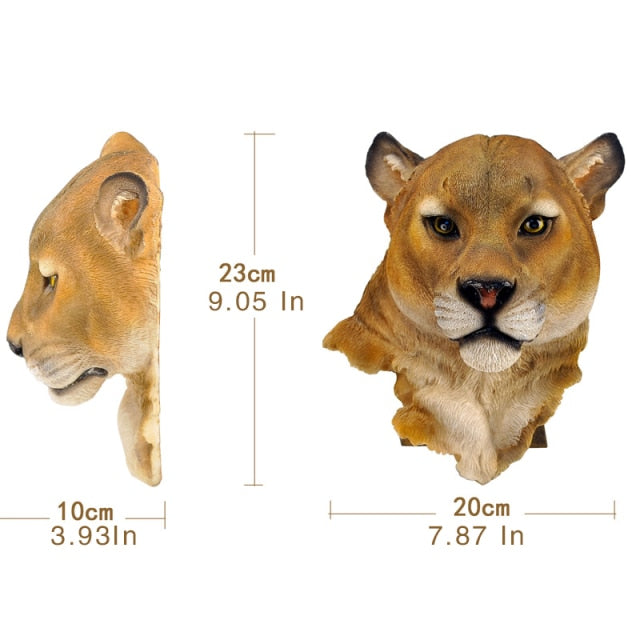 Déco murale Tête d'animal 3D