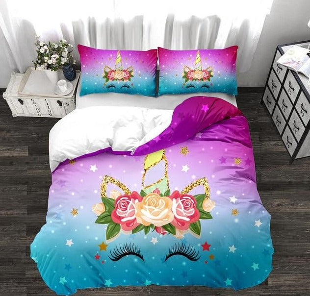 My magical day unicorn bed set