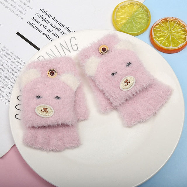 Lindos guantes de punto