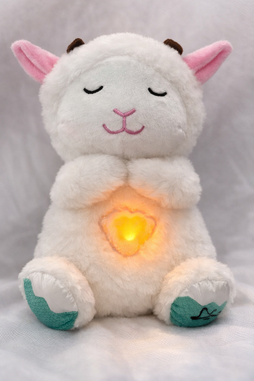 Peluche respirante agneau lumineuse compagnon de nuit enfant