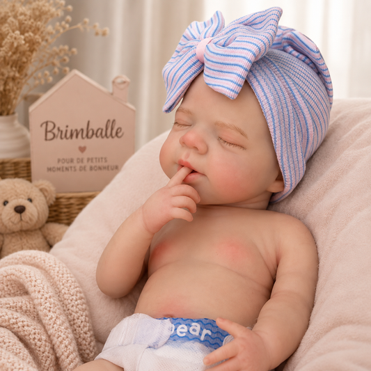 Poupée Reborn fille Nya 45 cm – Corps silicone premium lifelike – Bébé réaliste posable
