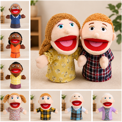 Marionnette à Main en Peluche – Poupée Interactive pour Histoires et Jeux Éducatifs