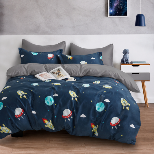 Rocket and Planet Bed Set