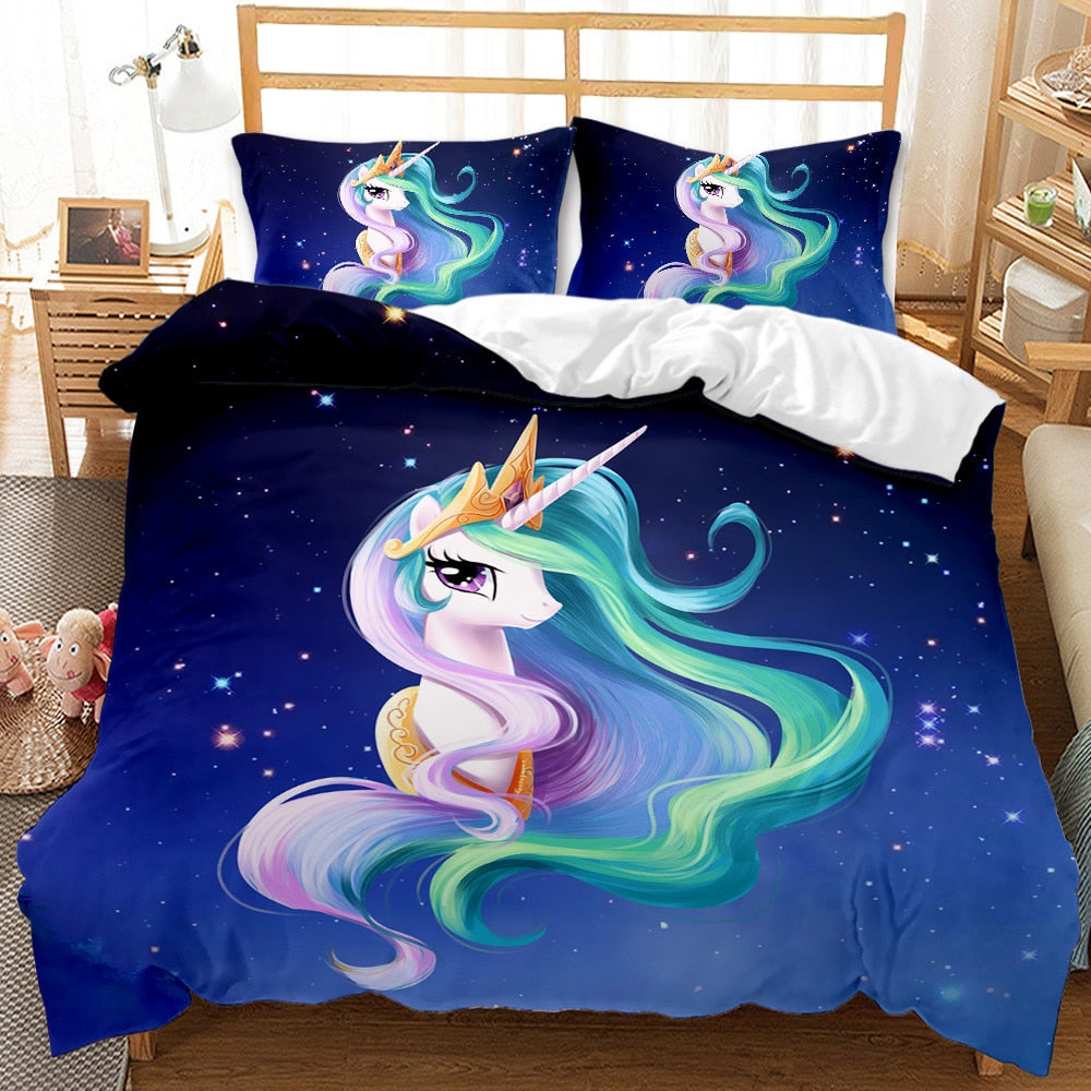 Ensemble de lit Unicorn bedding set 3D