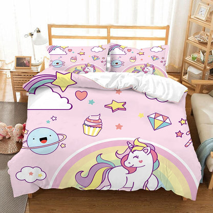 Ensemble de lit Unicorn bedding set 3D