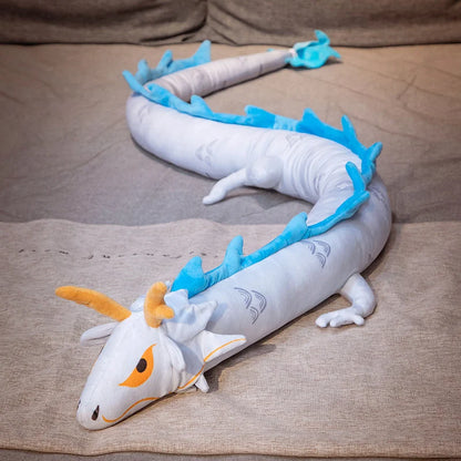 Peluche dragon géante XXL de 220 cm en tissu ultra doux, idéale comme coussin de corps, décoration de chambre ou cadeau pour les amateurs de dragons.