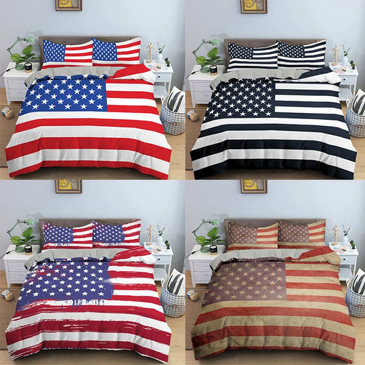 American Flag Bedding Set