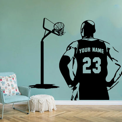 Autocollant mural Personnalisable Basketball 4