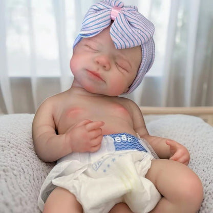 Poupée Reborn Soft Premium Silicone Reborn Girl Lifelike Nya 45cm