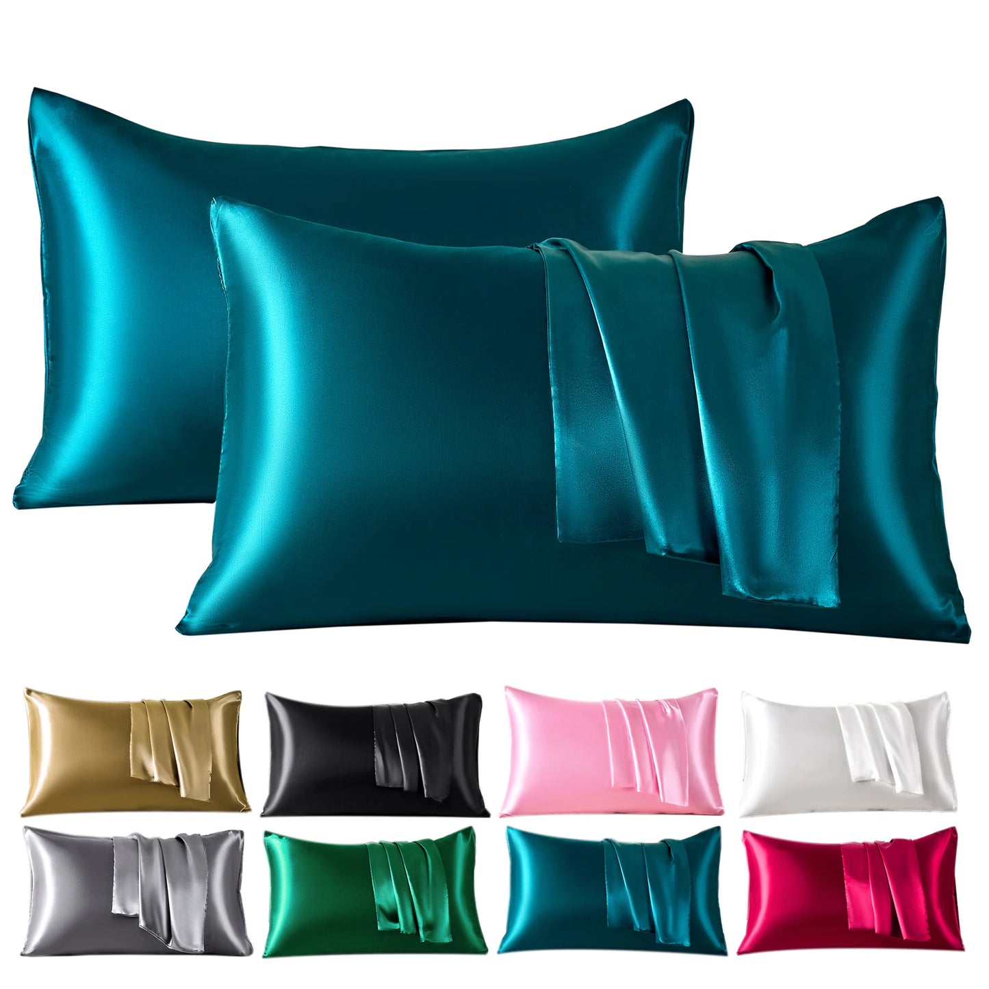 Taies d'oreiller Satin Pillowcase 2pcs