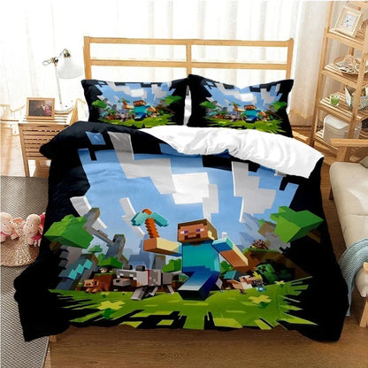 M-Mine craft Pixel bedding set