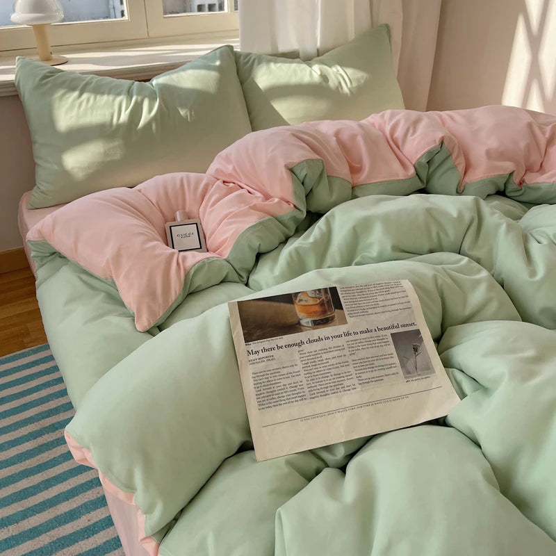 Ensemble de literie Colorful 100% Set 4pcs