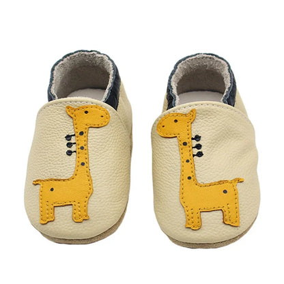 Mocassin anti-dérapant pour bébé cuir véritable