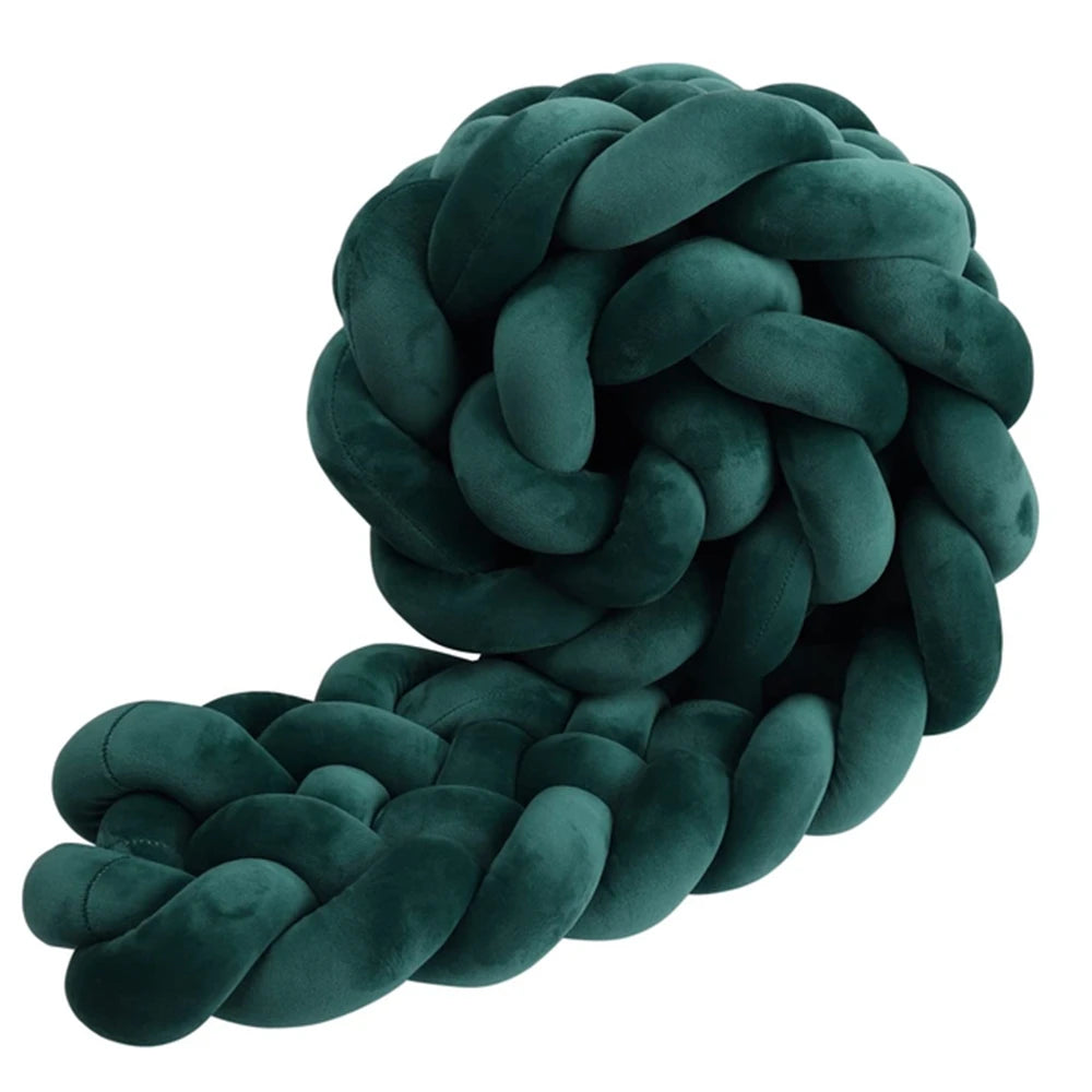 Contour de lit tressé à 6 nœuds en coton, accessoire textile décoratif