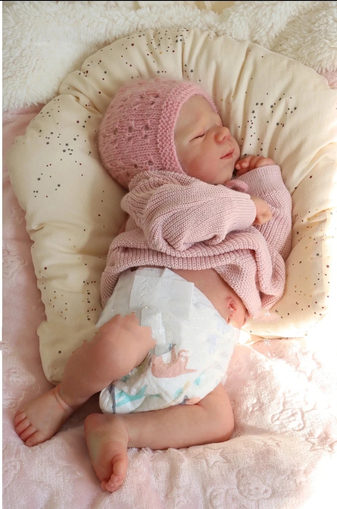 Poupée Reborn Baby Girl Full Silicone Christine 49cm