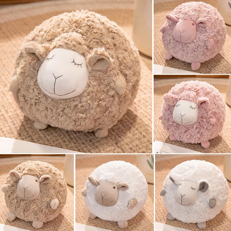 Peluche Mouton Boule Ultra Douce – Coussin Réconfortant 28 cm