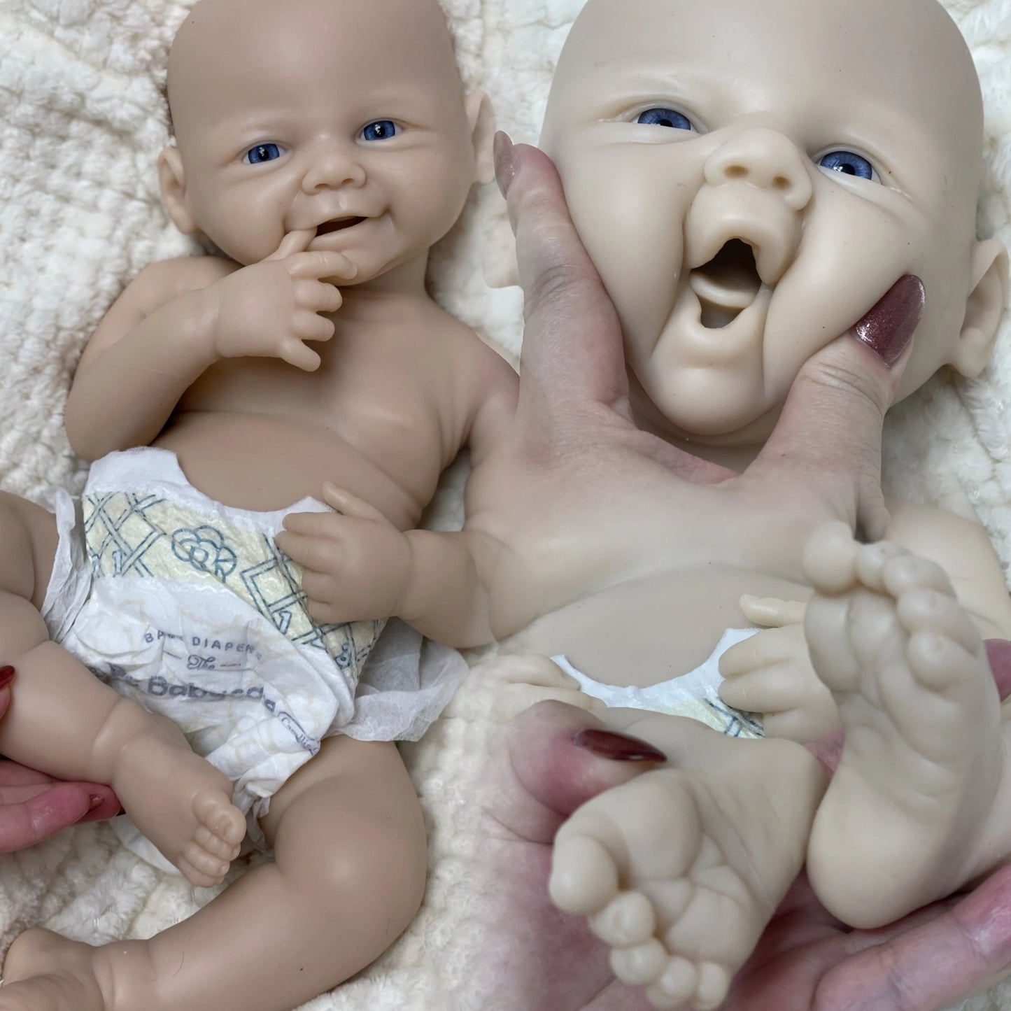 Poupée Reborn Doll Open Mouth Full Body Soft Premium Silicone Judith