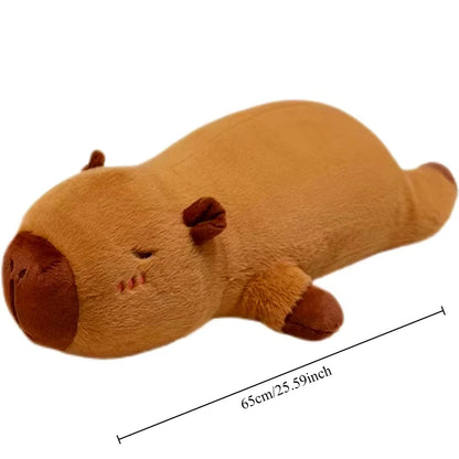 Peluche Capybara Kawaii Géante – Coussin Long Doux pour Enfant