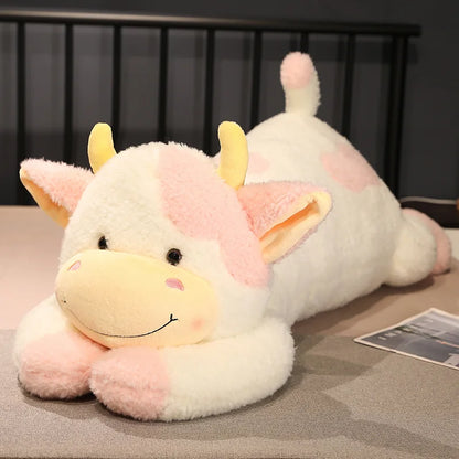 Peluche Vache Géante 90 cm – Coussin Doux et Moelleux pour Enfants