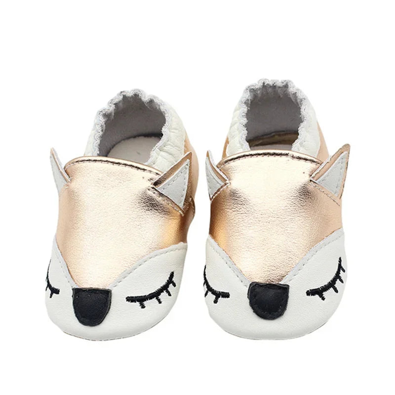 Mocassin anti-dérapant pour bébé cuir véritable
