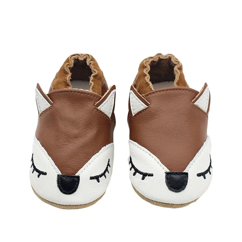 Mocassin anti-dérapant pour bébé cuir véritable