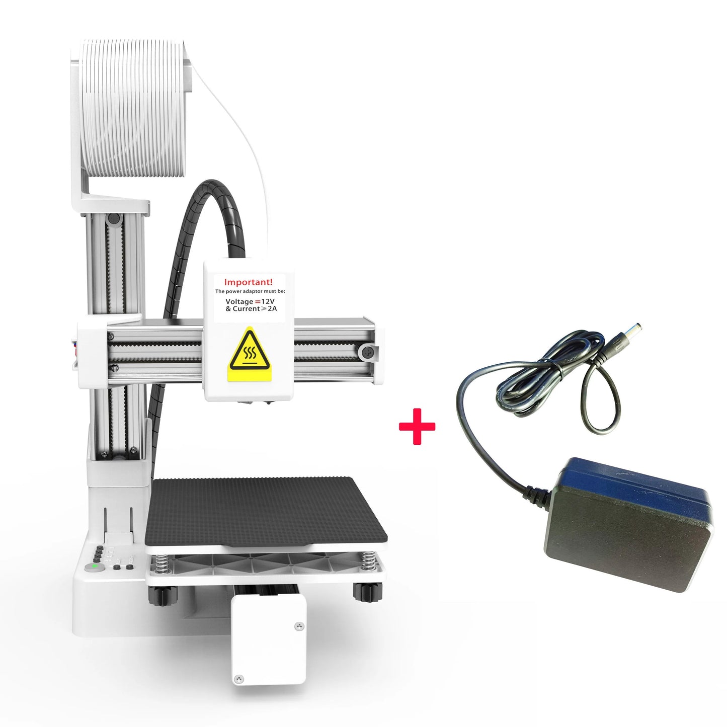 Imprimante 3D Compacte pour Débutants – Compatible PLA & TPU avec Adaptateur Inclus