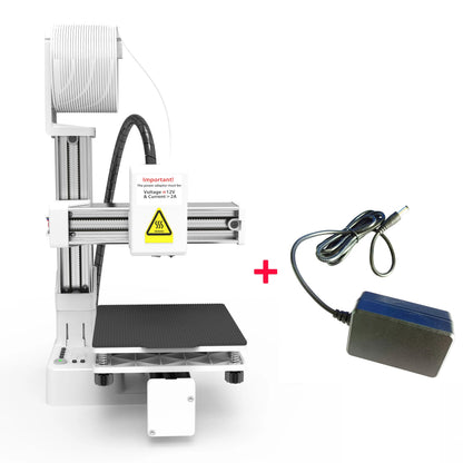 Imprimante 3D Compacte pour Débutants – Compatible PLA & TPU avec Adaptateur Inclus