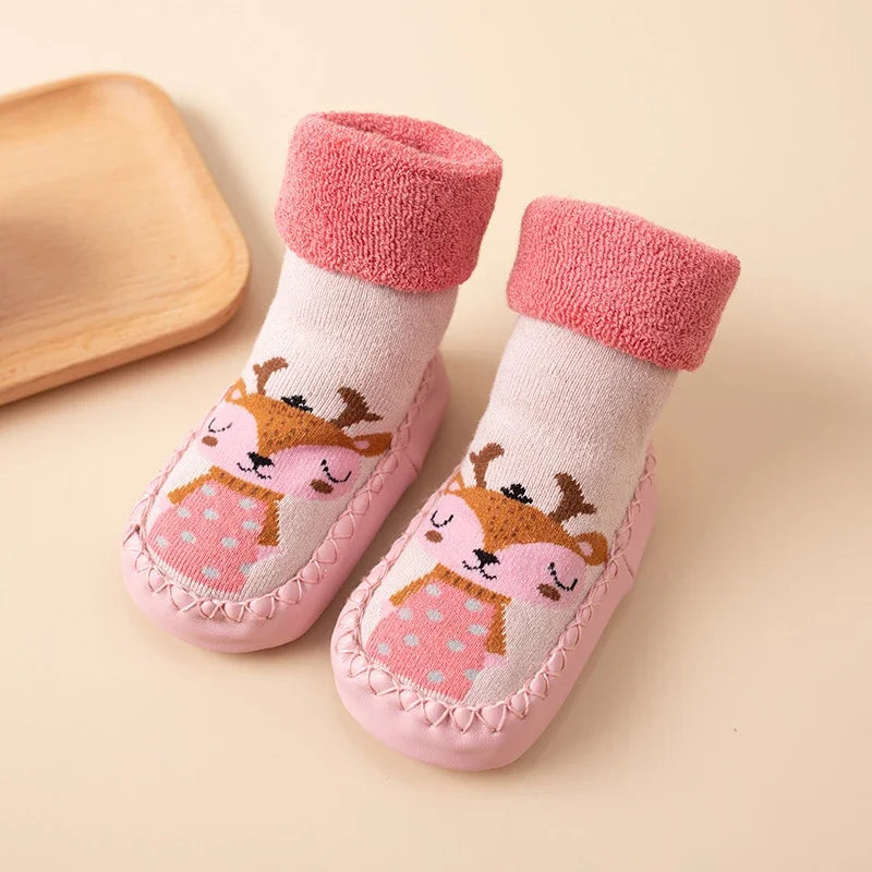 Chaussettes Pantoufles Bébé Antidérapantes – Souliers d’Intérieur Confortables