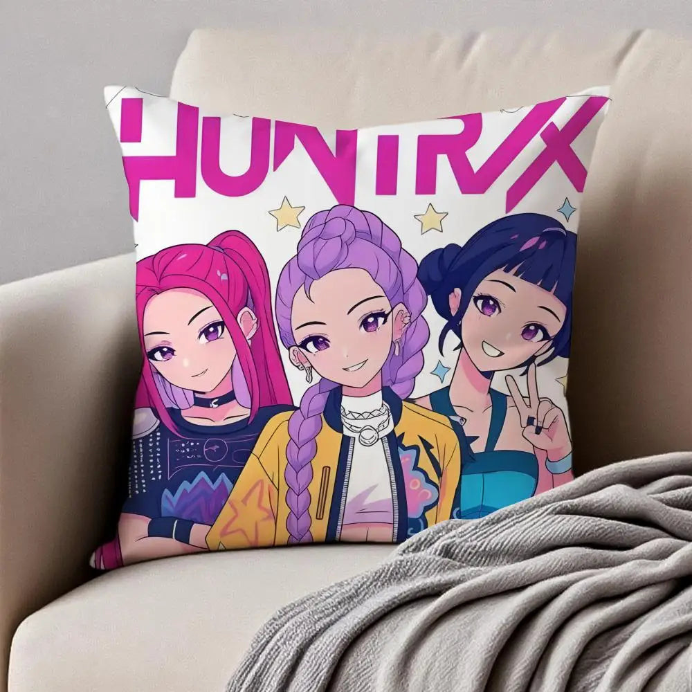 Housse de Coussin Style Anime Coloré Pop