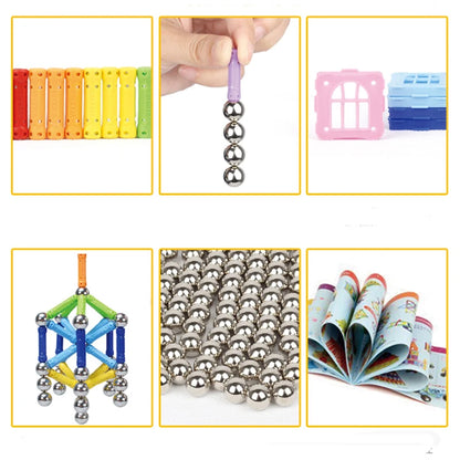 jeu construction magnetique batons billes educatif enfant
