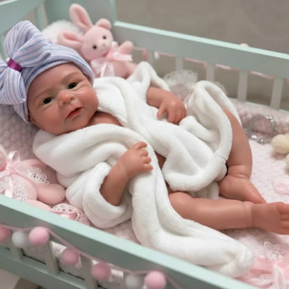Reborn Boy Doll Leo 45 cm Soft Silicone – Handmade Realistic Reborn Baby