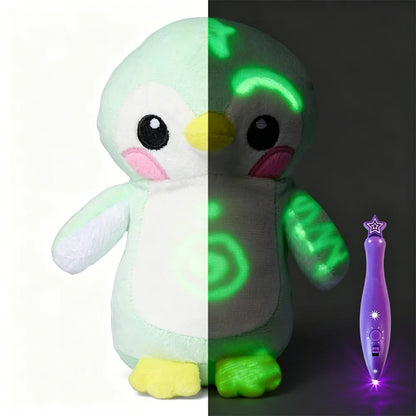 Peluche Lumineuse à Dessiner – Compagnon Doux avec Stylo UV Effaçable