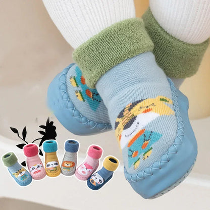 Chaussettes Pantoufles Bébé Antidérapantes – Souliers d’Intérieur Confortables