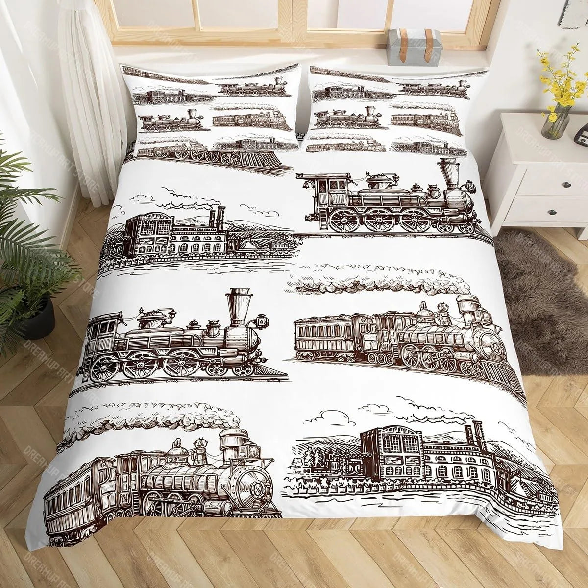 Ensemble de literie Locomotive/Train