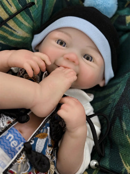 Poupée Reborn Doll Open Mouth Full Body Soft Premium Silicone Judith