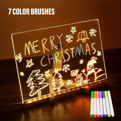 Tableau LED Effaçable pour Enfants – Planche à Dessin Lumineuse avec Stylos Colorés