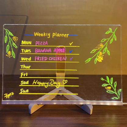 Tableau LED Effaçable pour Enfants – Planche à Dessin Lumineuse avec Stylos Colorés