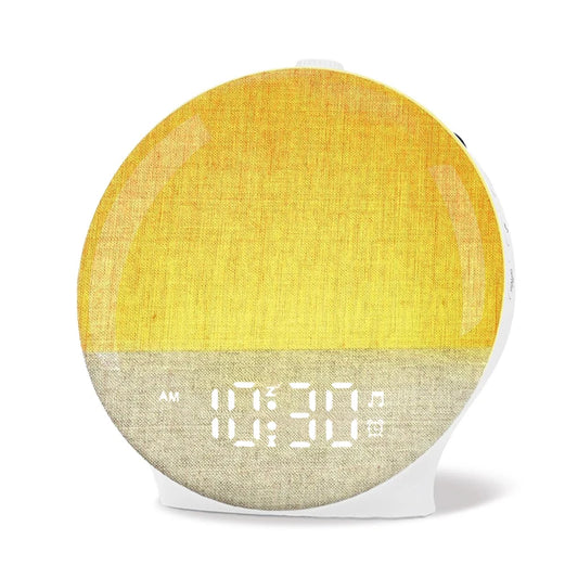Réveil Lumineux Simulateur d’Aube – Lampe LED Multicolore avec Sons Relaxants