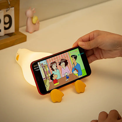 Veilleuse Canard en Silicone Rechargeable – Lampe de Nuit Tactile Enfant
