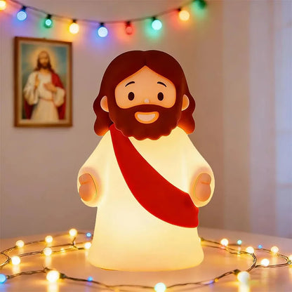 Veilleuse LED Jésus Rechargeable USB – 3 Niveaux de Luminosité