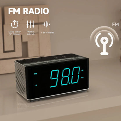 Radio FM Réveil Bluetooth Alarm Clock