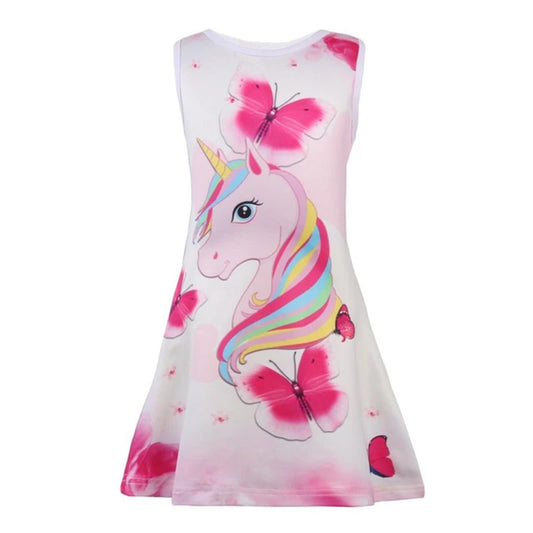 Vestido de unicornio con mariposa