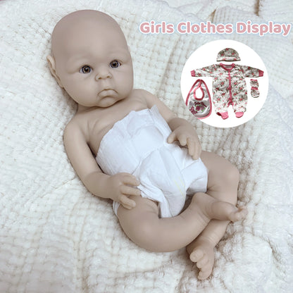 Poupée Reborn Open Mouth  Silicone Premium Doll Soft Touch Karina 45cm