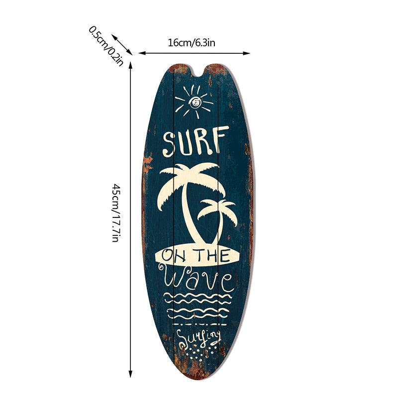 Planche de surf déco en bois