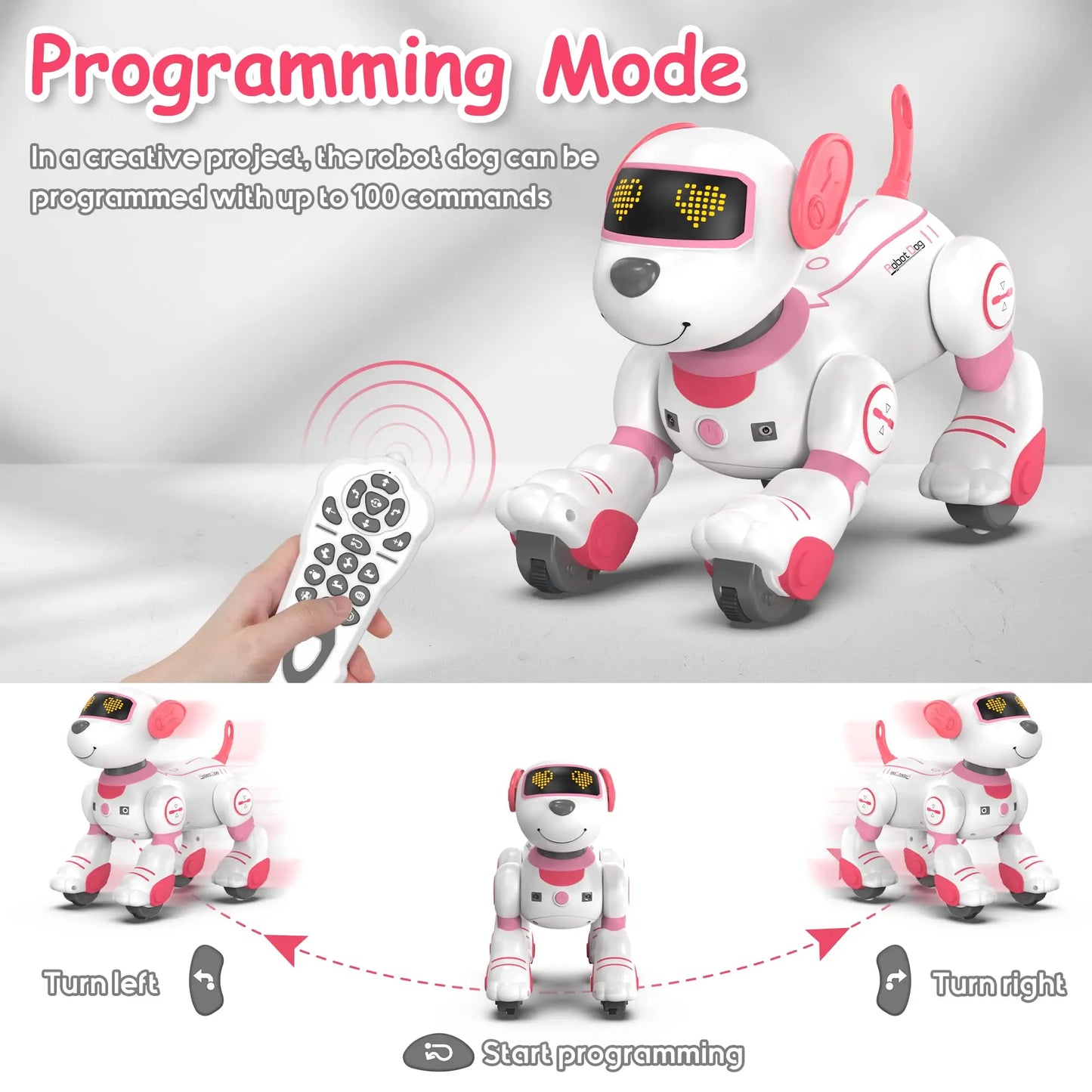 Chien Robot Intelligent Télécommandé – Jouet Interactif qui Danse, Chante et Suit les Mouvements